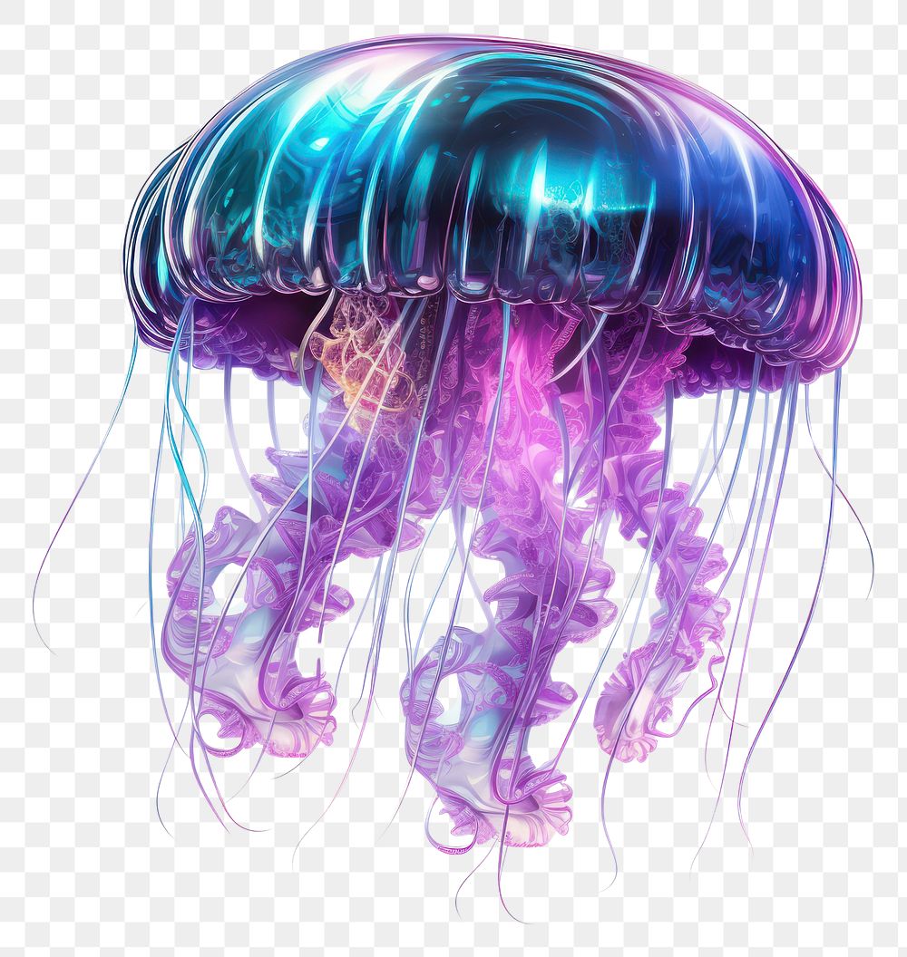 PNG Jellyfish white background invertebrate translucent.