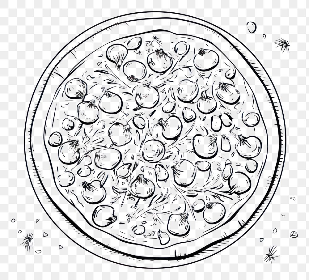 PNG Pizza sketch drawing doodle.