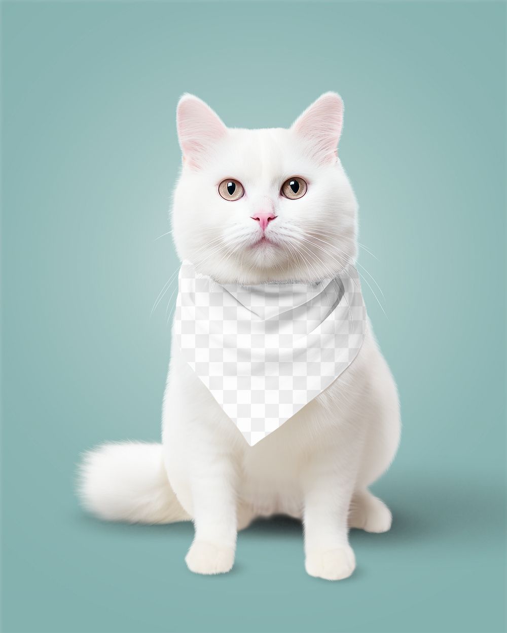 Cat's scarf png pet clothing mockup, transparent design