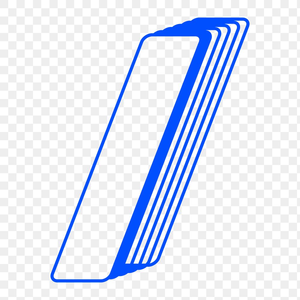 Slash png blue symbol, transparent background