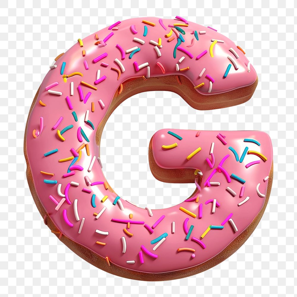 Letter G png 3D donut | Free PNG - rawpixel