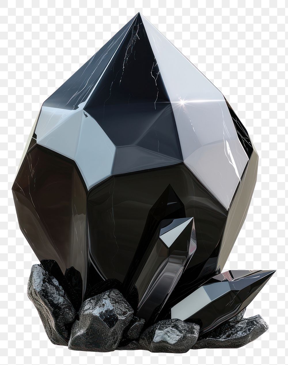 PNG Black bomb cartoon crystal gemstone mineral.