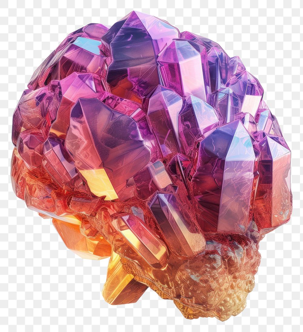 PNG Brain gemstone crystal amethyst.