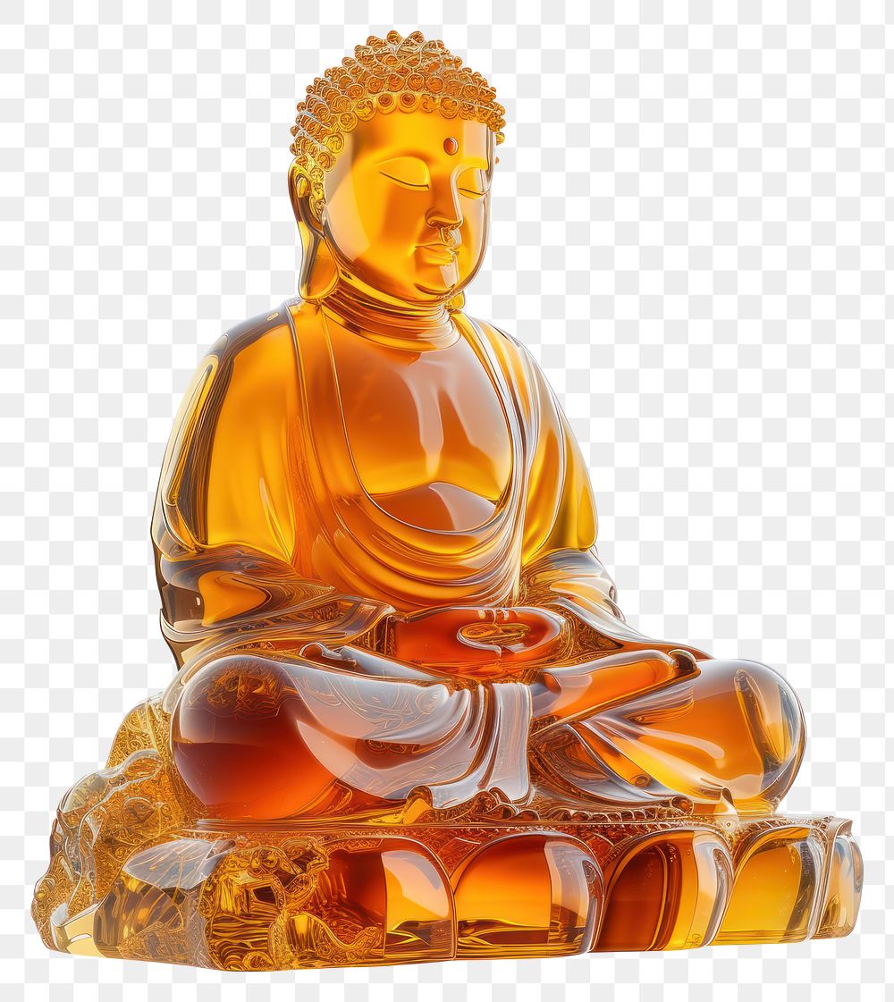 PNG Buddha white background representation spirituality.