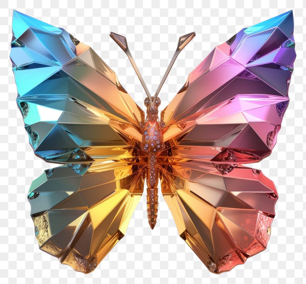 PNG Butterfly shape gemstone crystal animal.