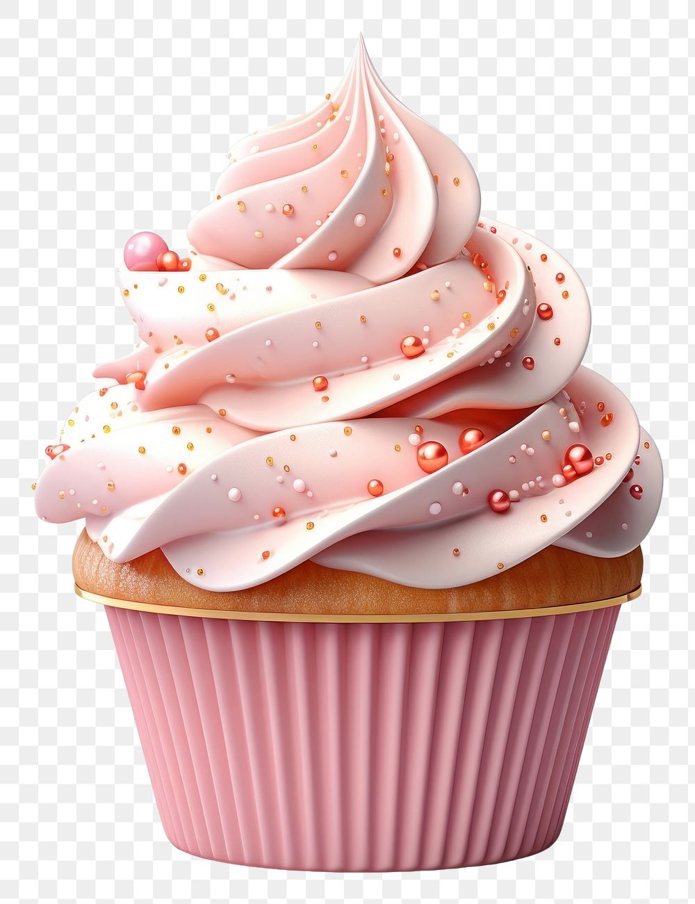 PNG Cute frosting cream cupcake dessert icing food.