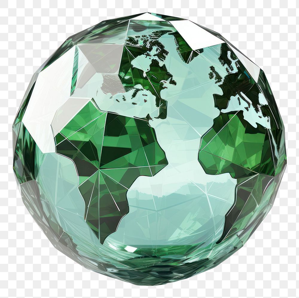 PNG Earth globe gemstone jewelry crystal.