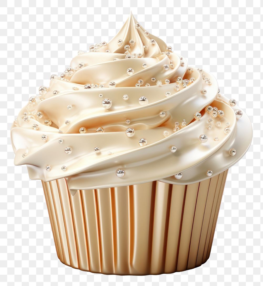 PNG Frosting cream cupcake dessert icing food.