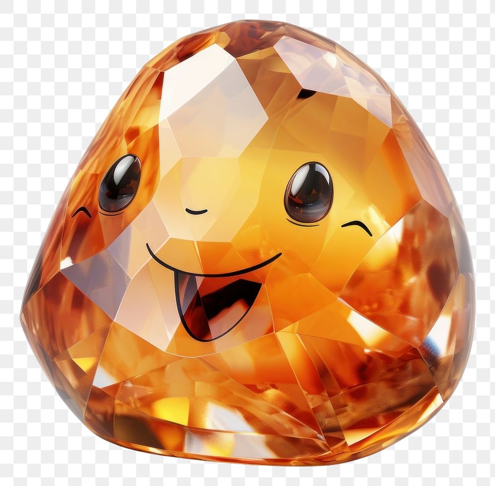 PNG Happy emoji gemstone jewelry crystal.