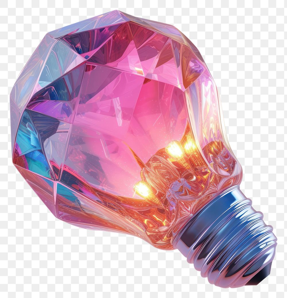 PNG Light bulb lightbulb gemstone crystal.