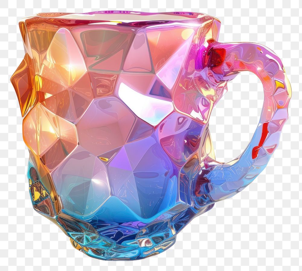 PNG Mug gemstone crystal glass.
