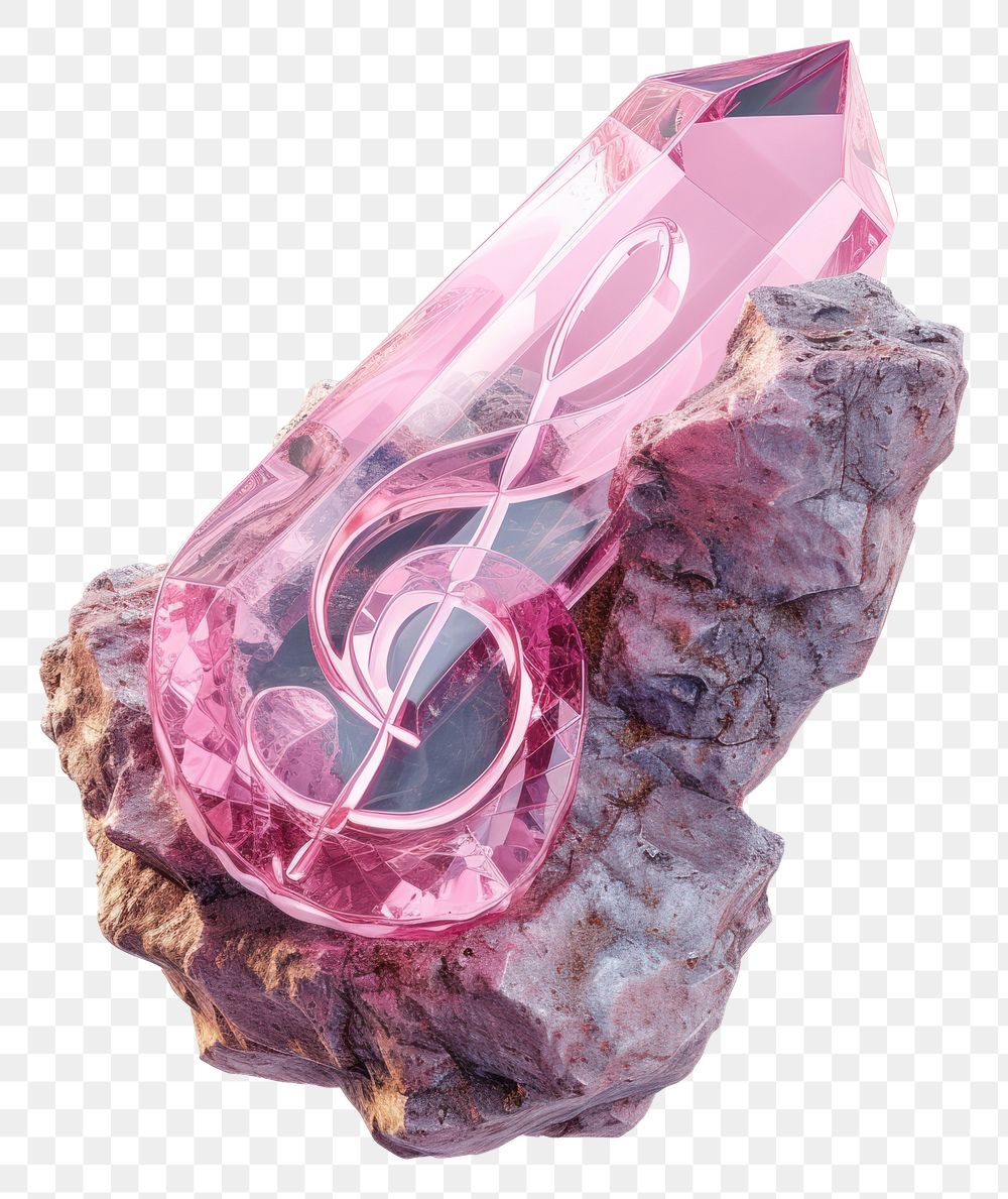 PNG Music symbol gemstone crystal amethyst.