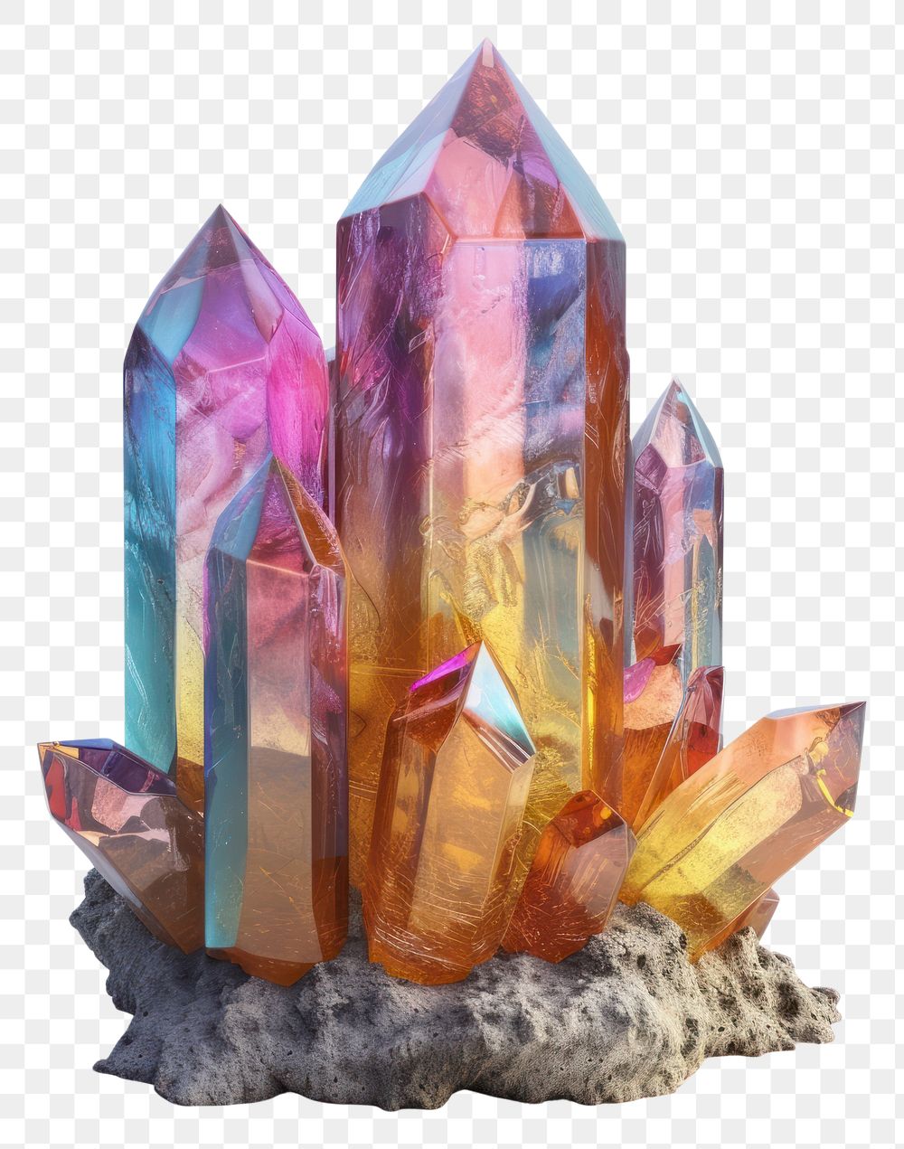 PNG Sculpture gemstone crystal mineral.