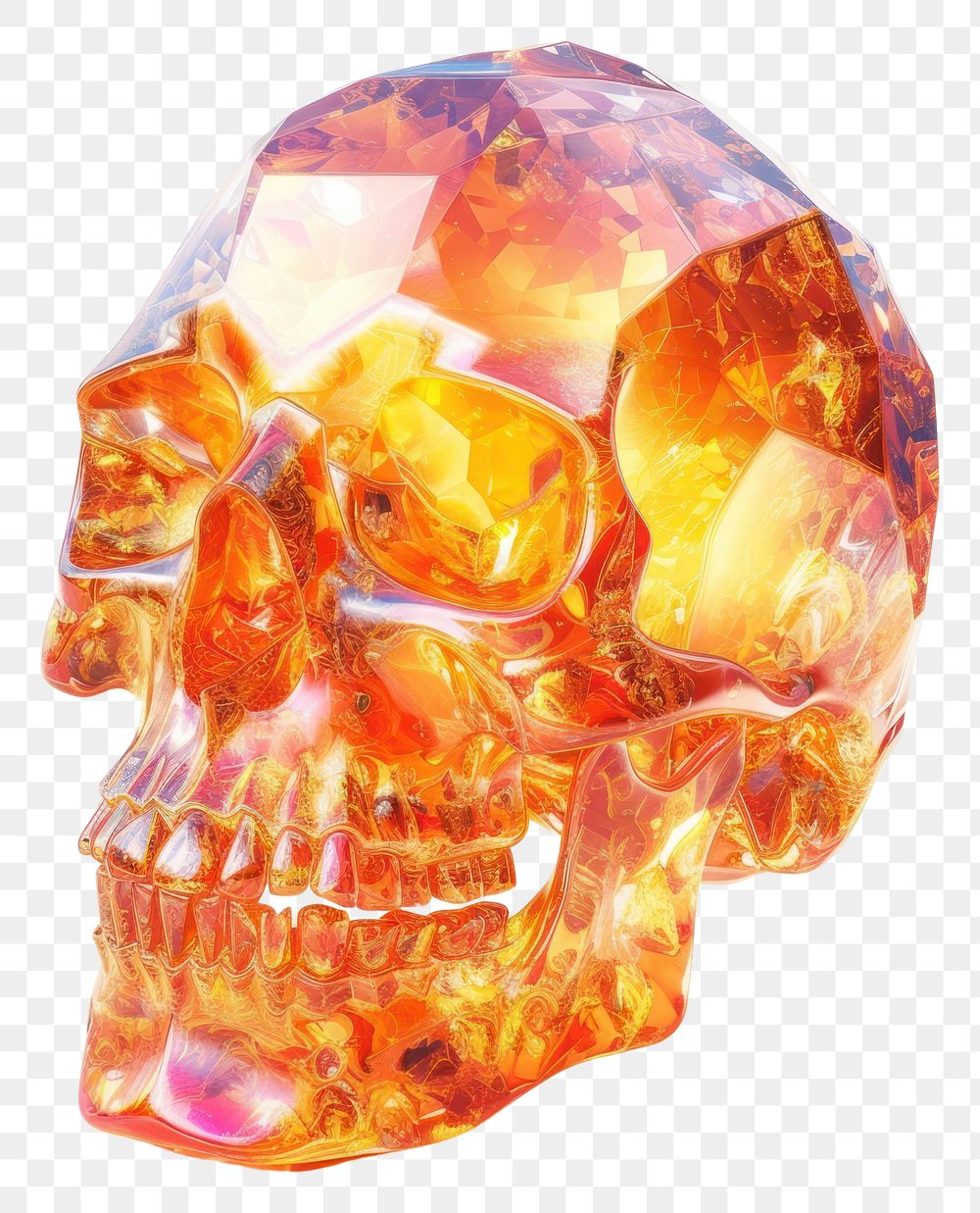 PNG Skull gemstone jewelry crystal.