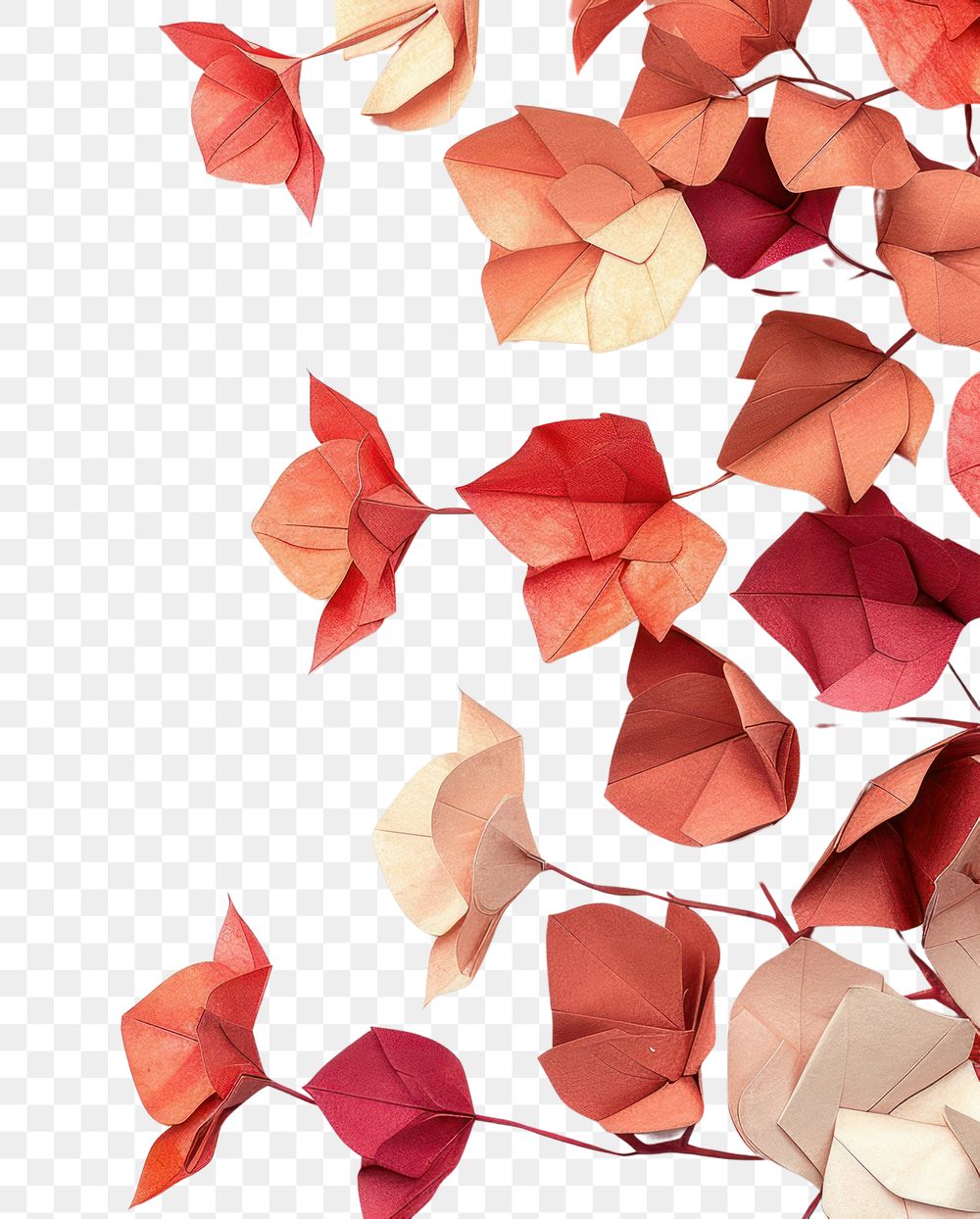 PNG Origami petal plant paper.