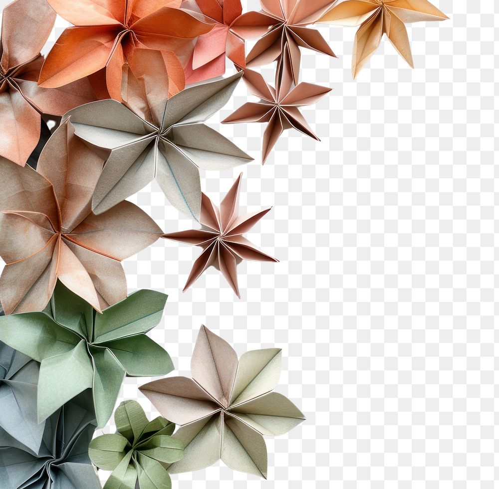 PNG Origami paper art backgrounds.