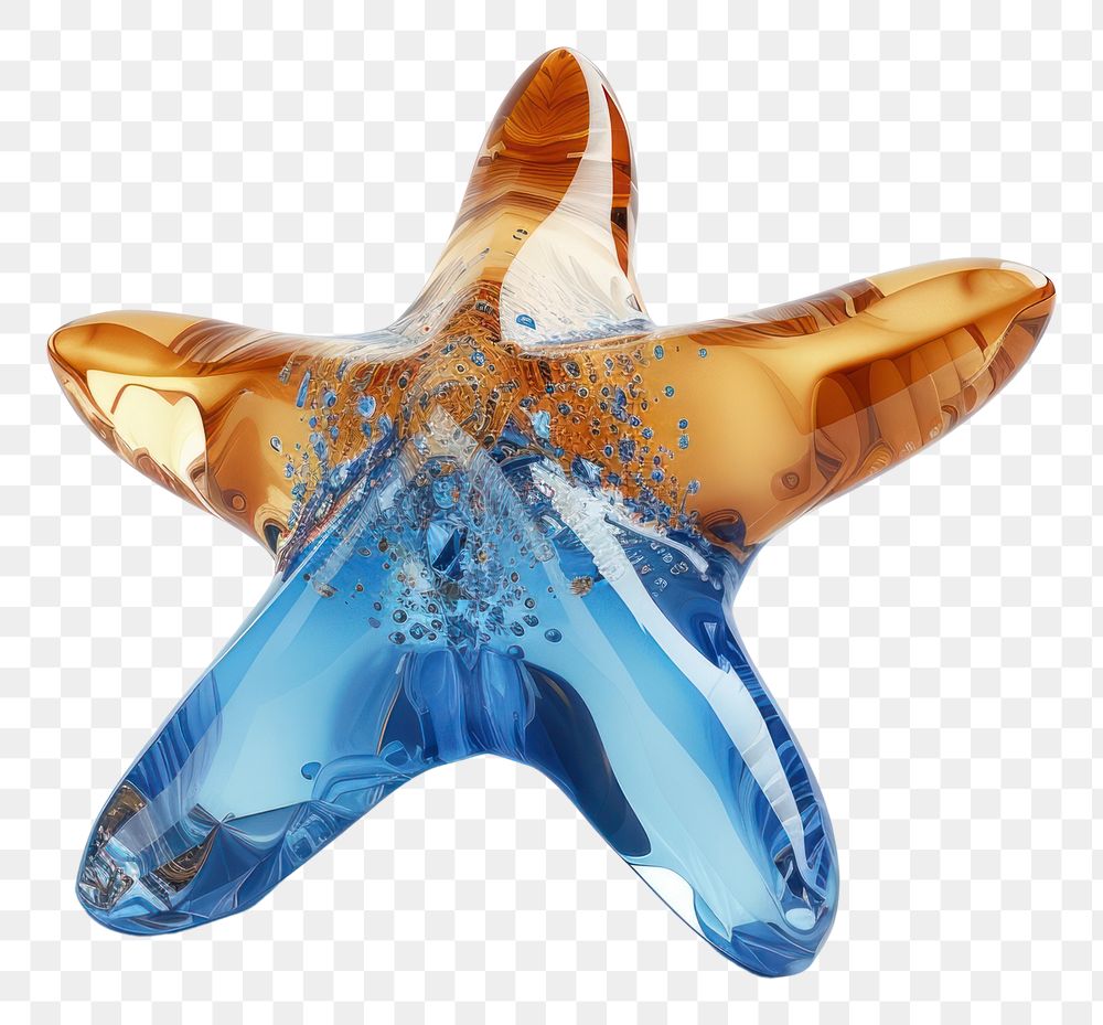 PNG Starfish jewelry blue echinoderm.