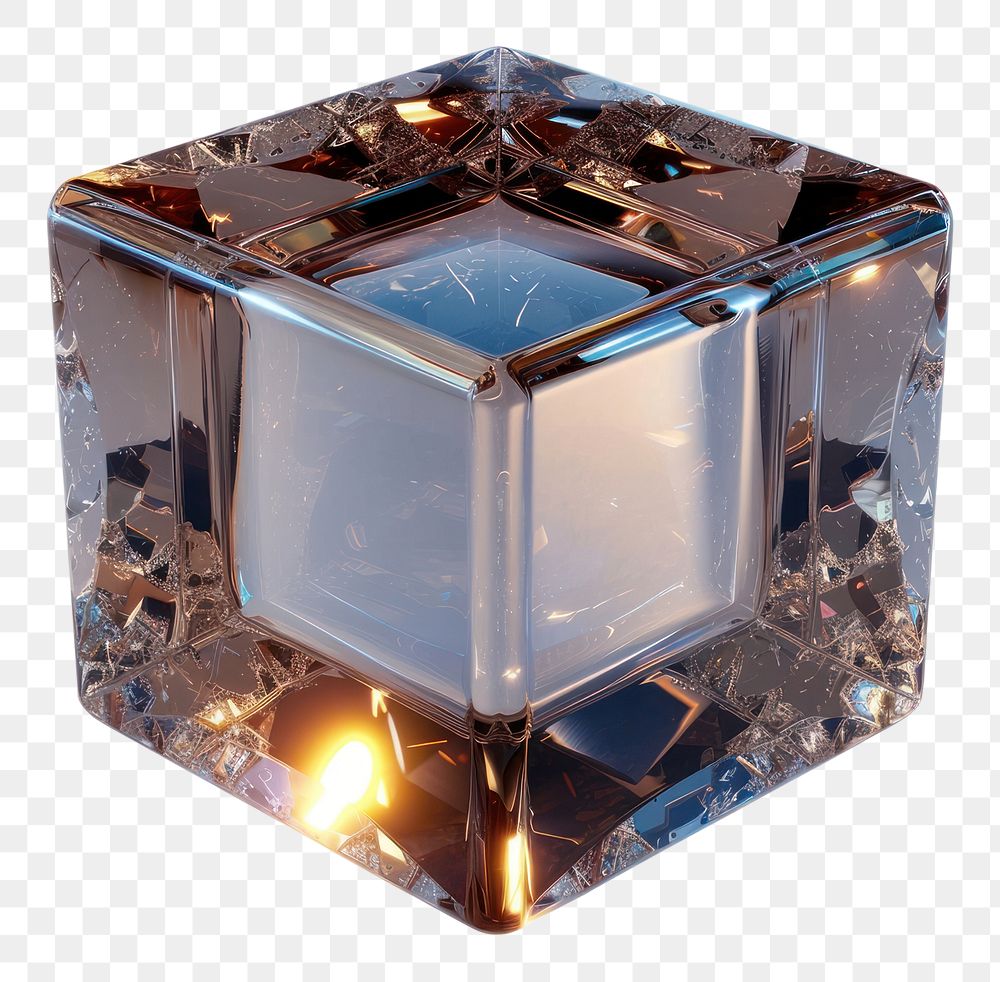 PNG Cube gemstone jewelry crystal.