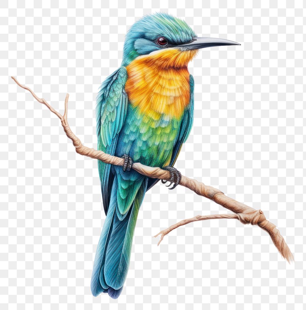 PNG Realistic pencil drawingof tropical bird animal sketch beak