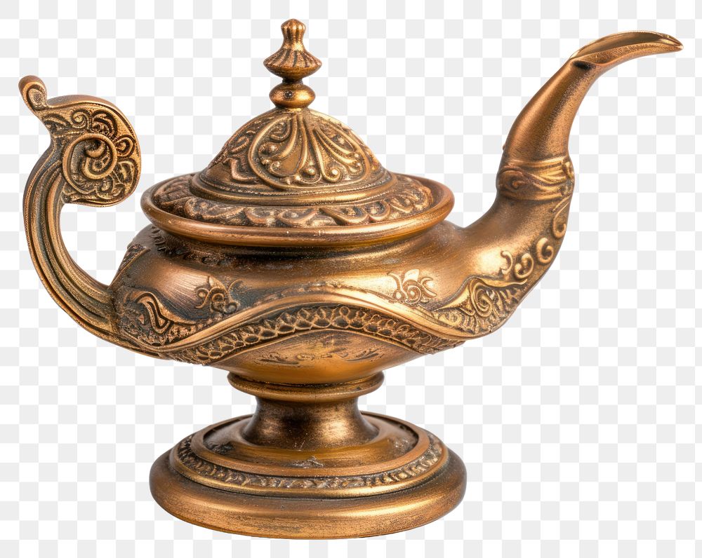 PNG Teapot bronze porcelain sculpture.