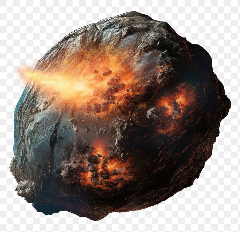 PNG Meteorite planet space white background.