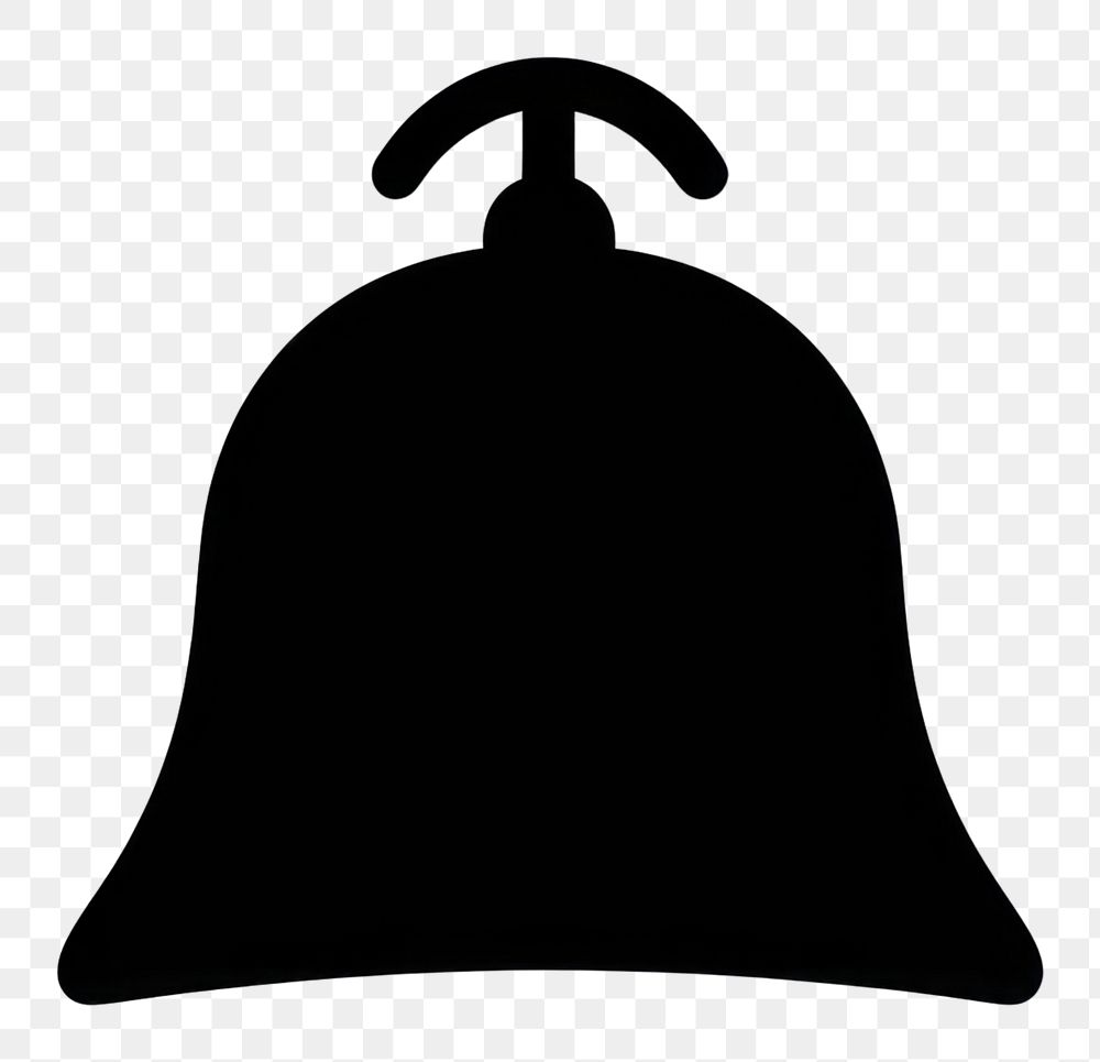 PNG Bell logo icon silhouette black white background.
