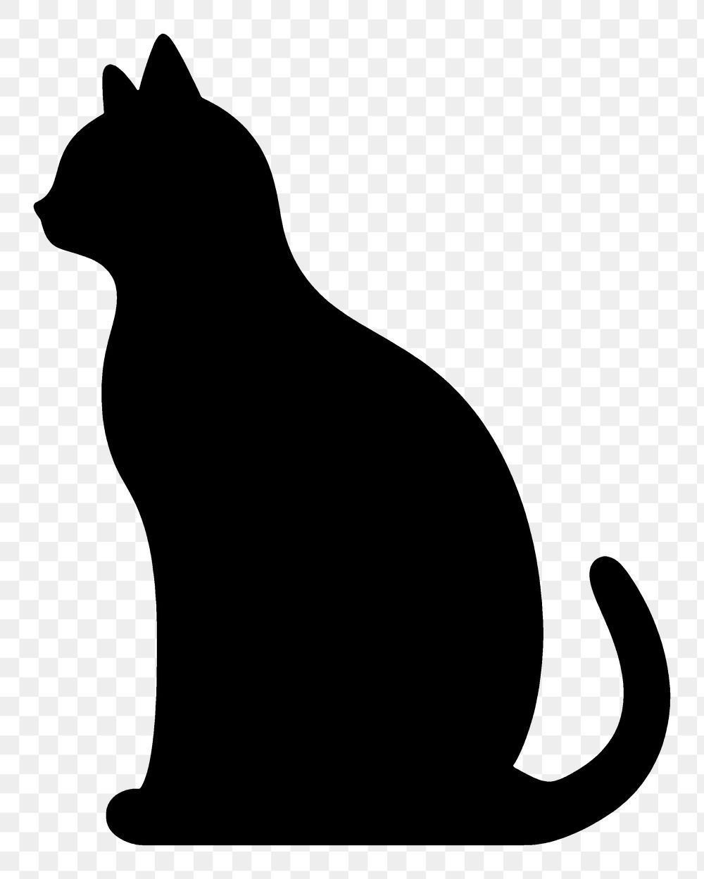 PNG Black cat logo icon silhouette animal mammal.