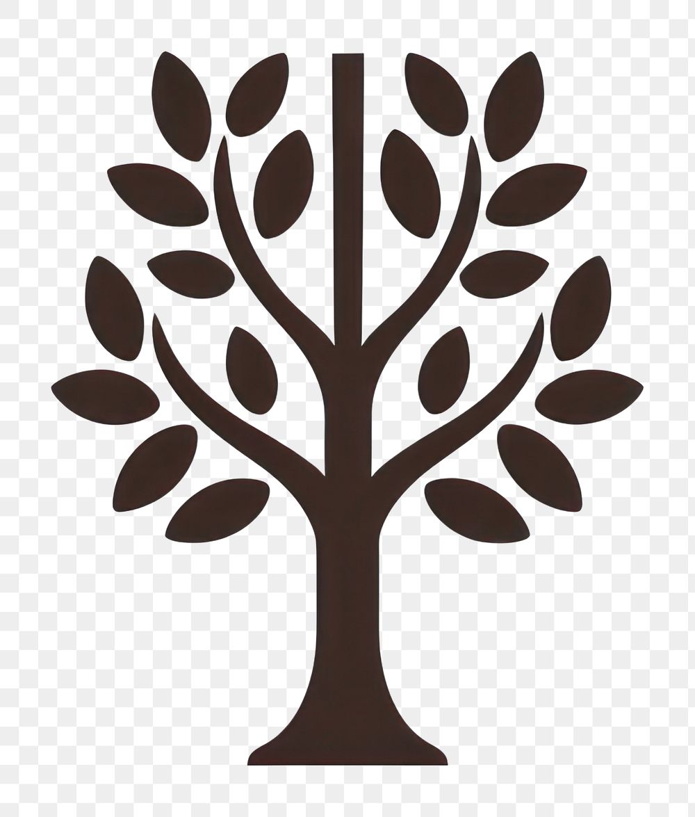 PNG Chocolate bar logo icon plant tree stencil.