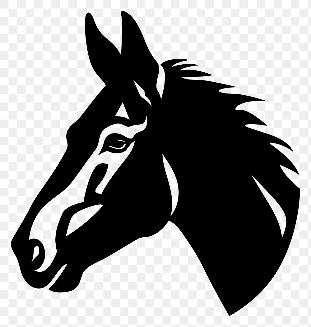 PNG Donkey logo icon silhouette animal mammal.