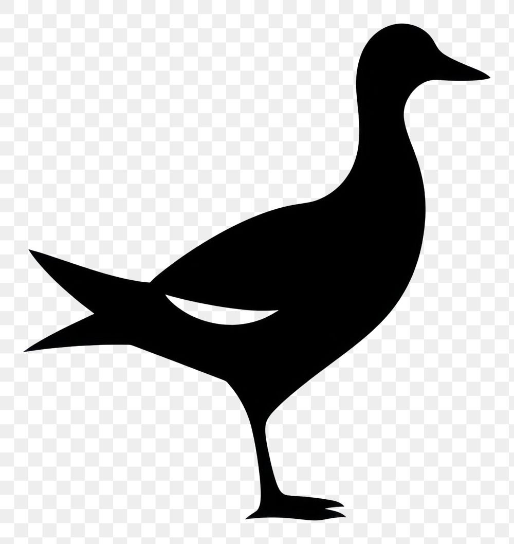 PNG Full body duck logo icon silhouette animal black.