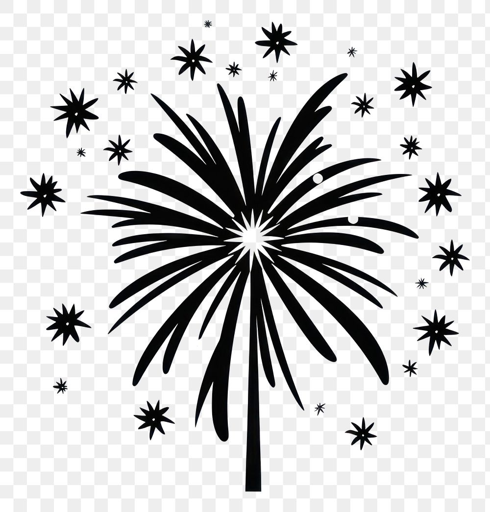 PNG Fireworks logo icon silhouette white background celebration.