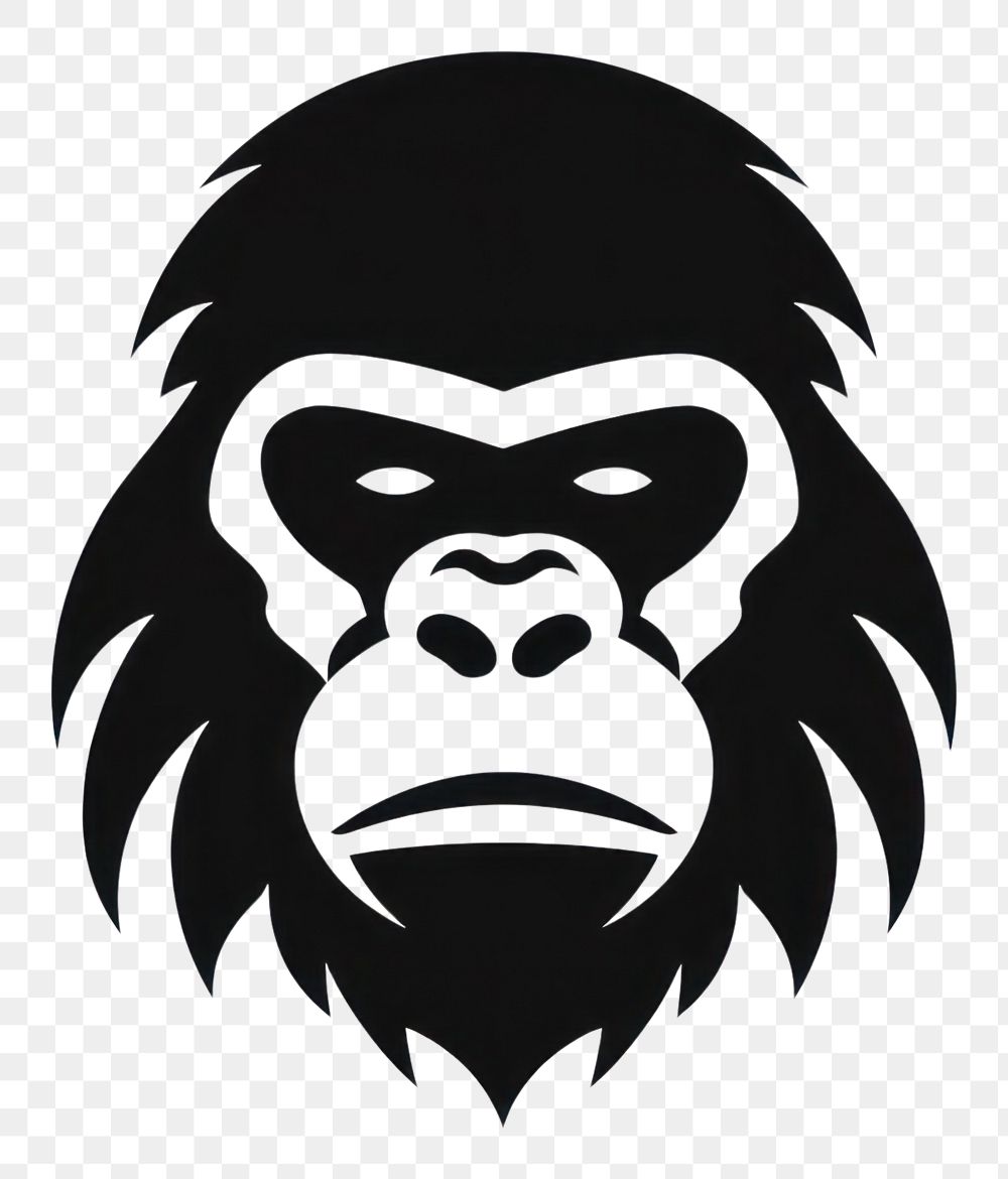 PNG Gorilla logo icon wildlife mammal animal