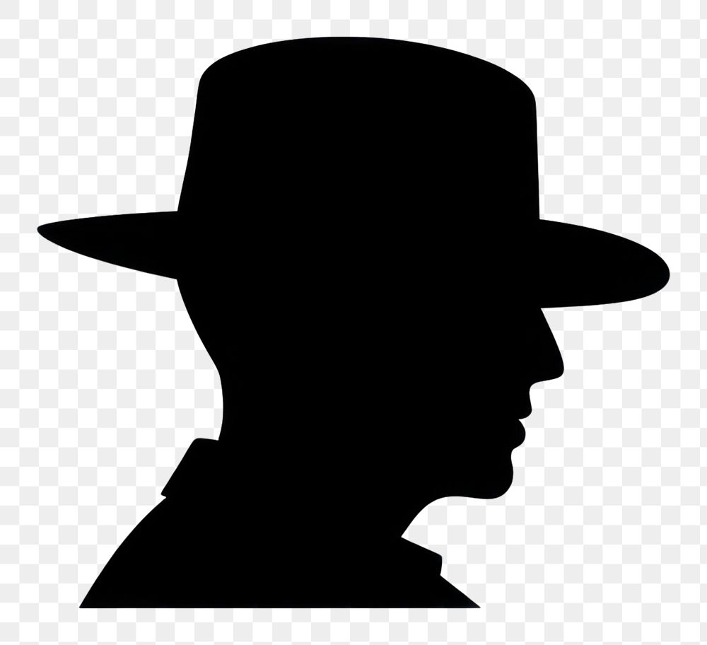 PNG Hat logo icon silhouette shadow black