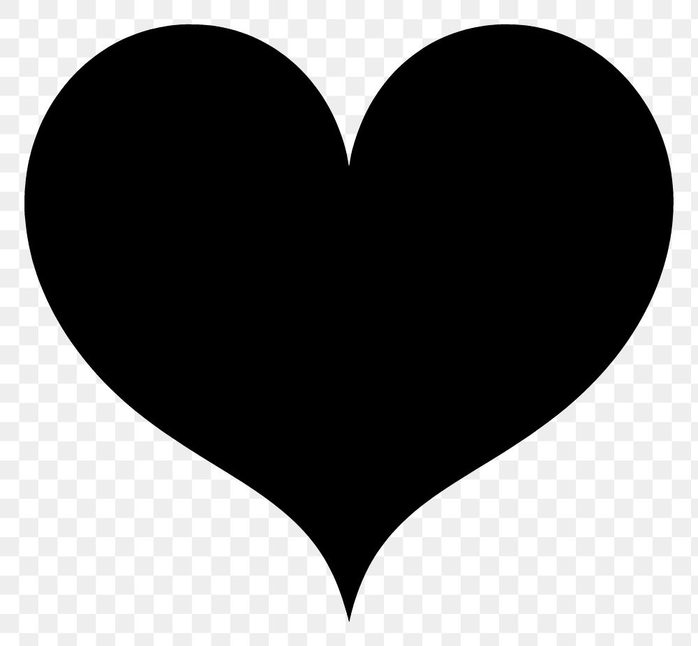 PNG Heart icon symbol white black.