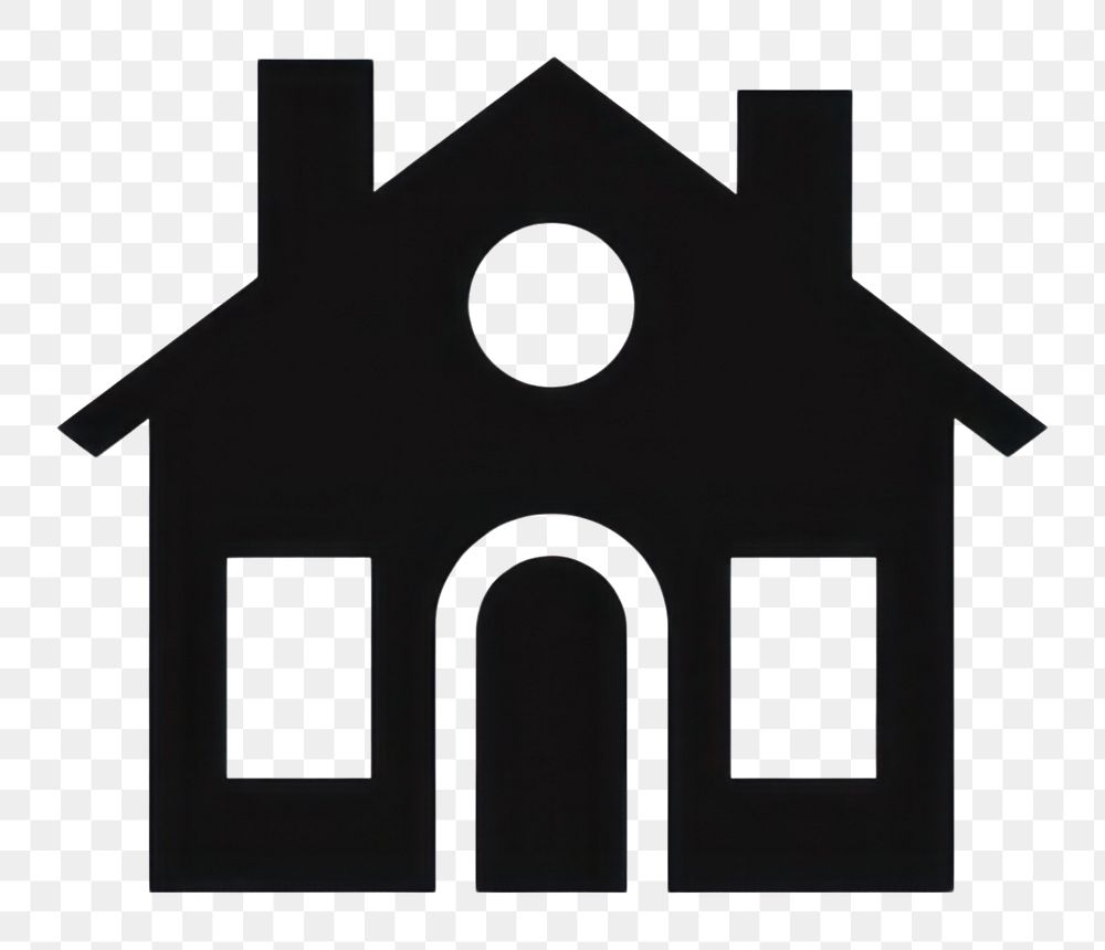 PNG Home logo icon symbol black white.
