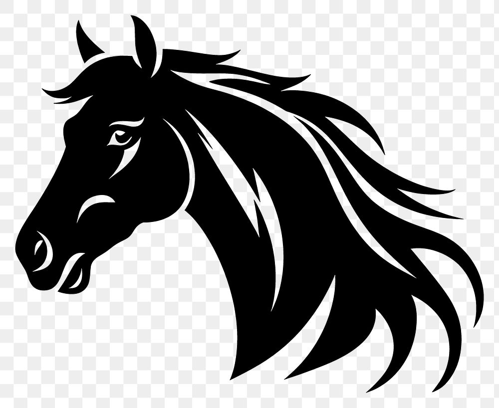 PNG Horse logo icon animal mammal black.