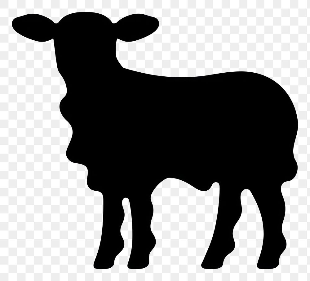 PNG Lamb logo icon silhouette livestock animal.