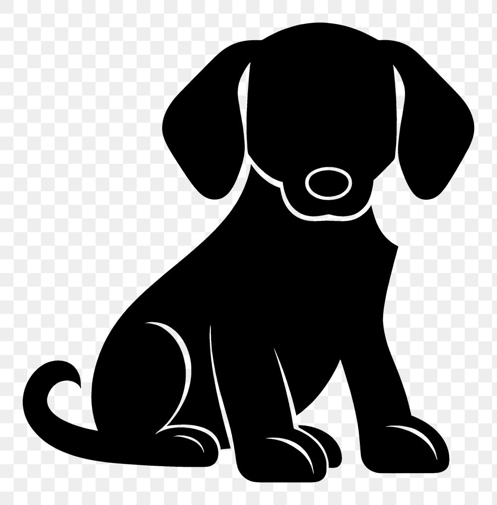 PNG Puppy logo icon silhouette animal mammal.
