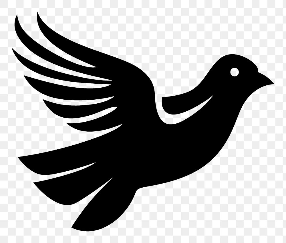 PNG Pigeon logo icon silhouette animal symbol.