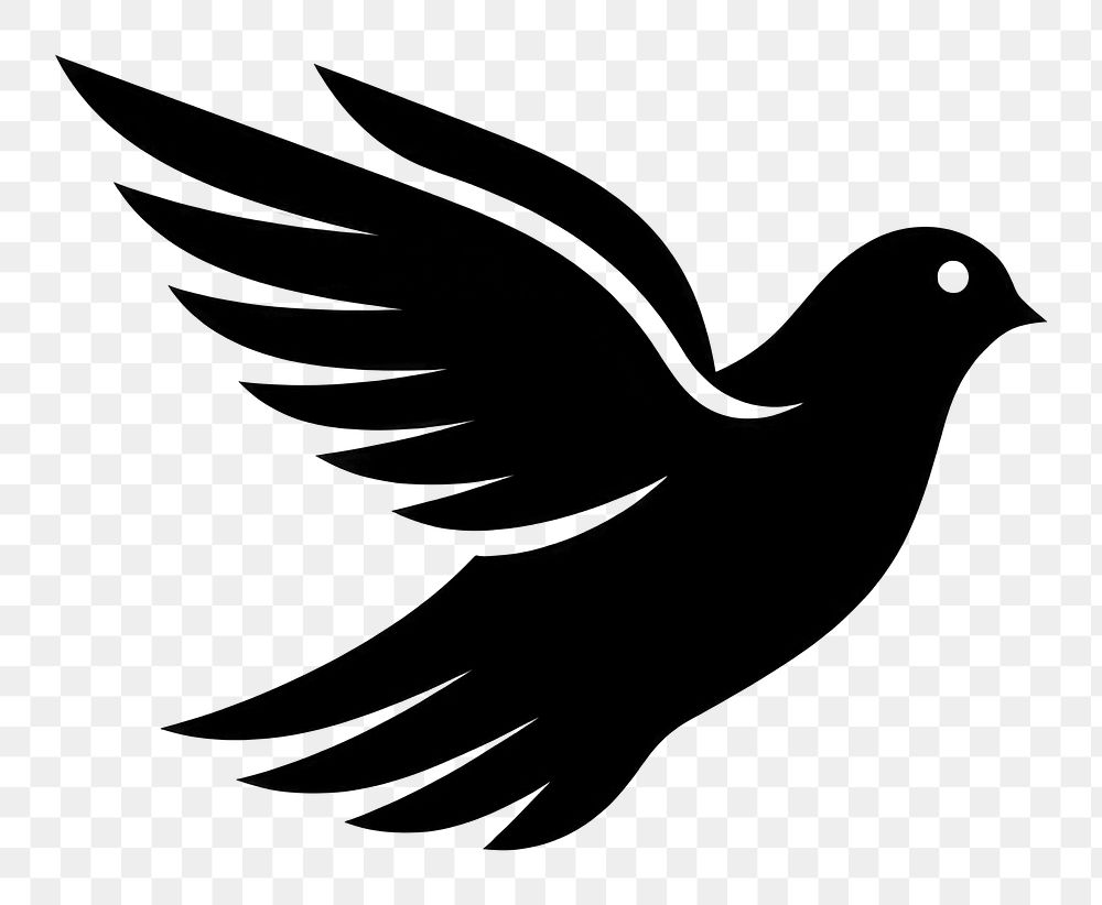 PNG Pigeon logo icon silhouette animal black.