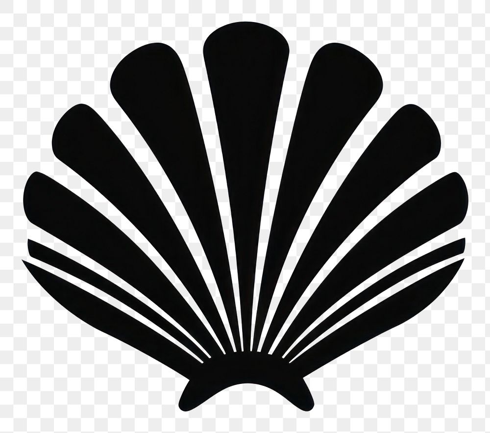 PNG Sea shell logo icon silhouette invertebrate monochrome.