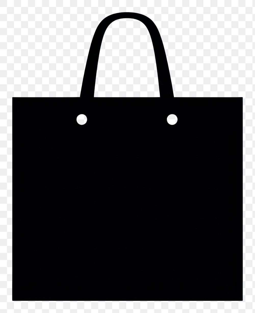 PNG Shopping bag icon handbag black white background.