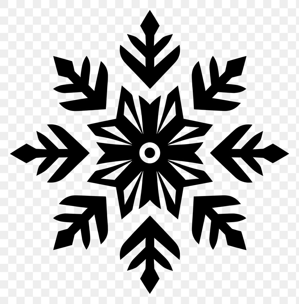 PNG Snowflake logo icon pattern white white background.