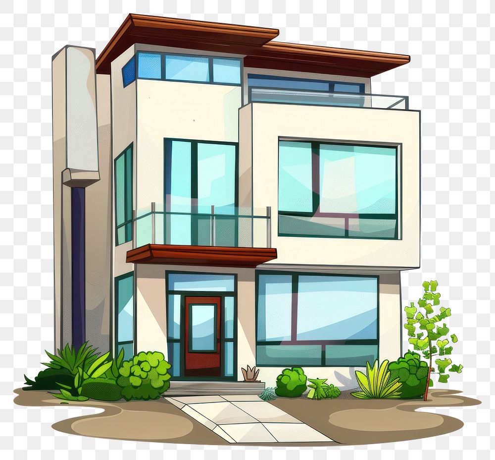 PNG Cartoon of company architecture building house.