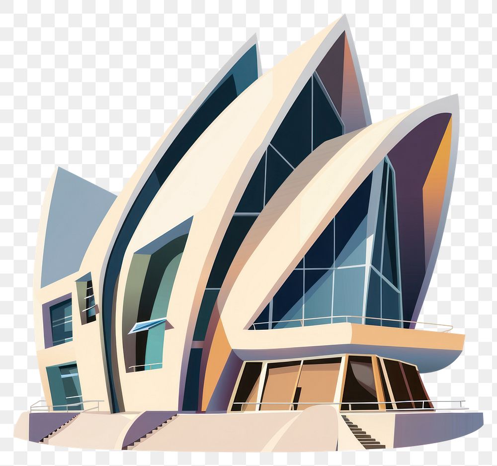 PNG Cartoon of concert hall architecture building vehicle.