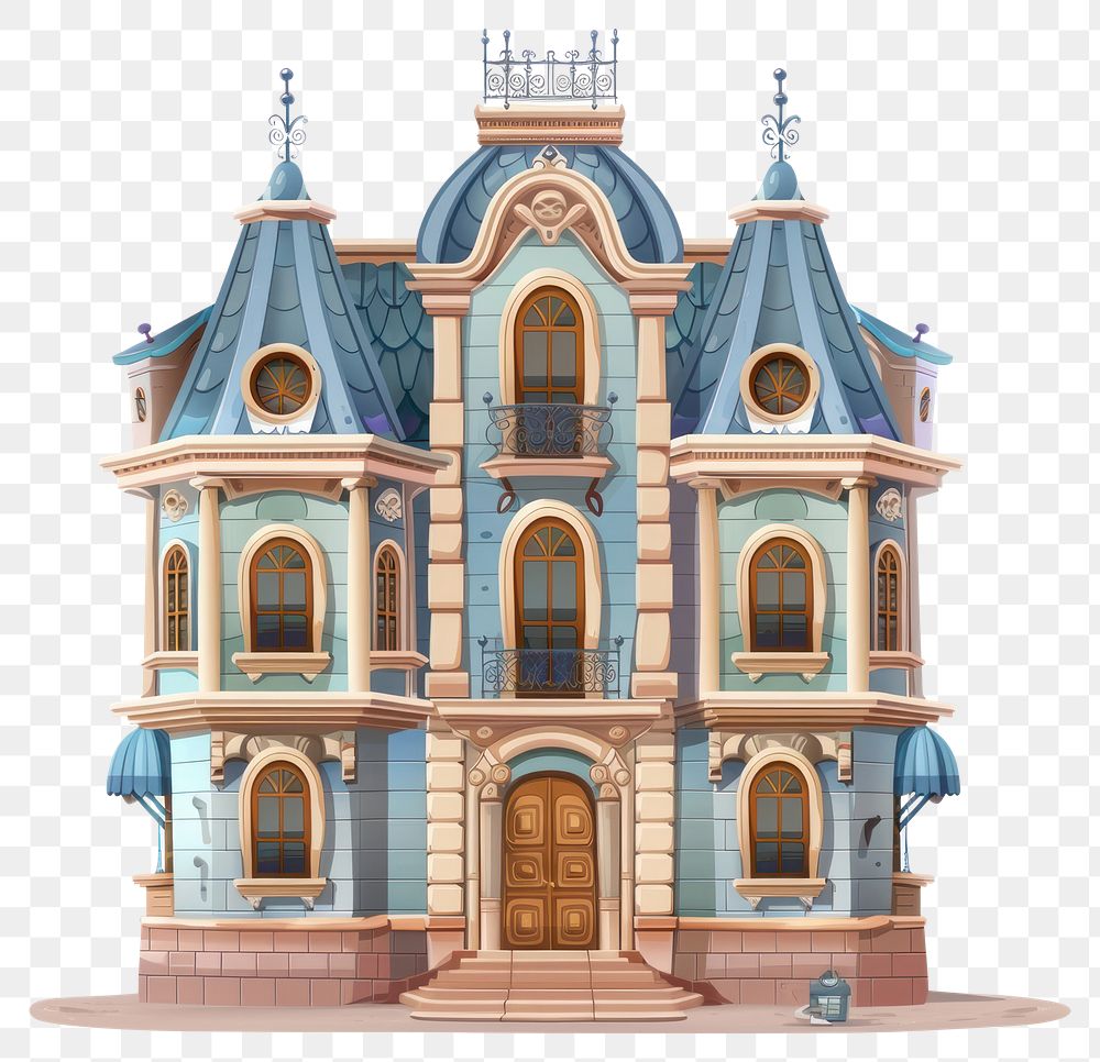 PNG Cartoon of real estate architecture building house.