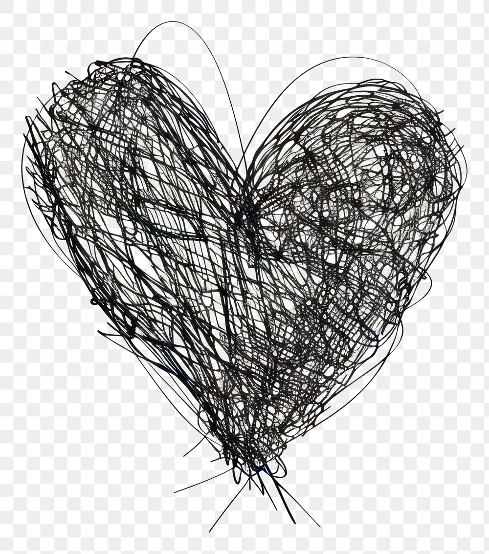 PNG Hand drawn of heart drawing sketch backgrounds