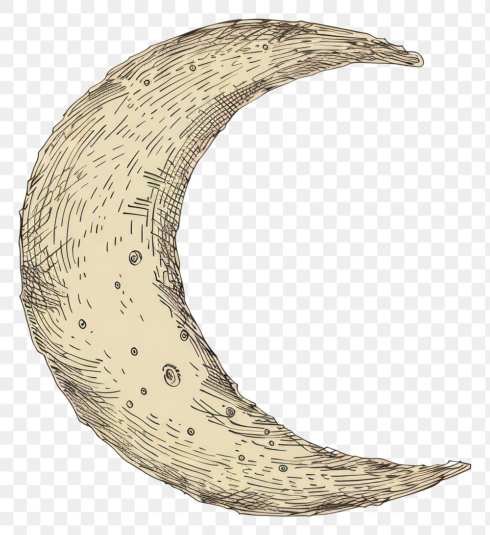 PNG Hand drawn of moon drawing sketch nature
