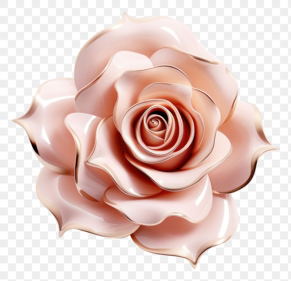 PNG Brooch of rose flower plant white background.