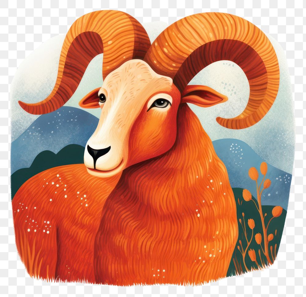 PNG Aries zodiac symbol livestock animal mammal.